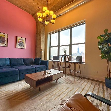 Modern 2Br Loft With Amazing City Skyline View And Optional Parking For 8 Guests Near Mccormick Place And Soldier Field Chicago Ngoại thất bức ảnh